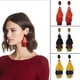 thumbnail image 3 of Moda Lindo Bohemio Cuelga Los Pendientes Chica Flecos Decoración De Amarillo jinwen Pendientes con borlas de hilo con flecos, 3 of 8
