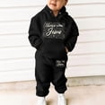 thumbnail image 2 of BOOMNY Toddler Girls 2 Peice Sweatsuits Graphic Y2K Long Sleeve Sweatshirts Pants Sets for Kids Comfy Track Suits, 2 of 4