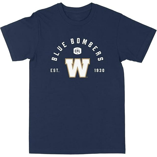 CFL Winnipeg Blue Bombers EST Bleu Marine Petit T-Shirt
