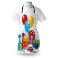 thumbnail image 3 of Birthday Apron Multicolor Slice of Strawberry Pie Party Set Up with Hats Balloons Presents Stars, Unisex Kitchen Bib Apron with Adjustable Neck for Cooking Baking Gardening, Multicolor, by Ambesonne, 3 of 3