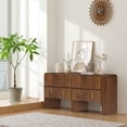 thumbnail image 6 of LEFHDA 2 Drawer Fluted Nightstand, Wood Fluted Bedside Table for Bedroom, Mid-Century Modern End Tables(Walnut), 6 of 10