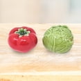 thumbnail image 2 of Tomato and Cabbage Salt and Pepper Shaker Set – Ceramic Vegetable Design for Rustic Farmhouse Kitchen, Garden Tabletop, or Dining Decor – Fun Gift for Chefs, Collectors & Food Lovers, 2 of 9