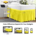 thumbnail image 4 of SGI Bedding Dorm Room Bed Skirt | Twin XL 40" Ruffled Microfiber Bed Skirt | Fade Resistant, Wrinkle Free, Anti-static, Decorative, Extra Storage Space, Clutter-Free | Yellow, 4 of 8