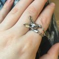 thumbnail image 3 of Frog Toad Animal Rings for Women men Artistic Design Retro Opening Resizable Unisex Female Statement Rings Silver Color Gift c Resizable, 3 of 6