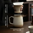 thumbnail image 2 of Cafetière à Verser, Cafetière en Céramique avec 100 Filtres en Papier V60, 16oz/480ml Cafetière à Verser (Or Rétro), 2 of 7