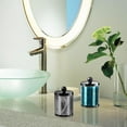 thumbnail image 4 of AIMIXUN Lot de 2 Distributeurs de Cotons-Tiges, Porte-Tige de Coton, Porte-Tige de Coton Noir Transparent de 10 oz, Porte-Ronde de Coton, Ensemble de Pots d'Apothicaire, Rangement et Organisation pour Boule de Coton, Tampons Ronds, Soie Dentaire, 4 of 8