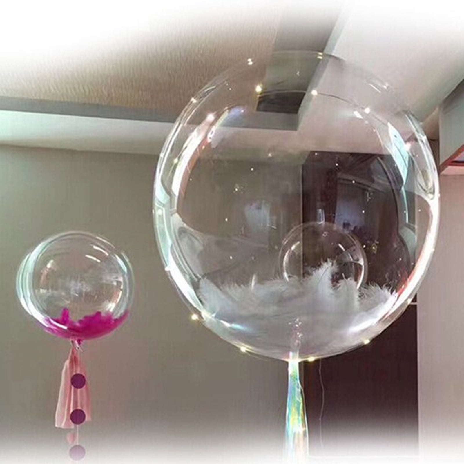 30Pcs Bobo Balloons 24inch Large Clear Balloon for Wedding Birthday Party Decoration (Noincluding Stuffing)