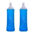 thumbnail image 3 of Botellas de agua plegables suaves de TPU de 2 piezas, termo plegable para paquete de hidratación, ideal para correr, senderismo, escalada (500 ml/16,9, 3 of 8