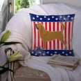 thumbnail image 3 of Caroline's Treasures BB3284PW1414 USA Patriotic Bloodhound Fabric Decorative Pillow , 14Hx14W, multicolor, 3 of 4