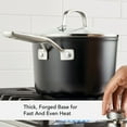 thumbnail image 5 of KitchenAid Hard Anodized 3 Quart Ceramic Nonstick Cookware Sauce Pan with Lid, Oven Safe to 500°F, Matte Black, 5 of 9