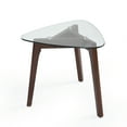 thumbnail image 3 of Noble House Mosier Mid-Century Modern End Table with Glass Top, 3 of 8