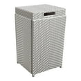 thumbnail image 3 of Courtnie Aluminum and PE Wicker Patio Trash Can, Gray and White, 3 of 11