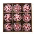 thumbnail image 2 of 9 Piezas de Adornos de Bolas de Navidad, Diseño de Escena de Bolas de Navidad, Regalos de Fiesta, Decoraciones para árboles de Navidad para Celebracio Rojo, 2 of 8