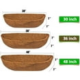 thumbnail image 6 of NOGIS 1Pcs 30 inch Trough Coco Liners for Wall Basket, Replaceable Coconut Fiber Plant Basket Liner for Plant Hanging Basket, Garden Flower Vegetables Pot, 6 of 7