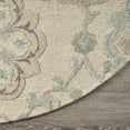 thumbnail image 6 of 7â€™ Round Ivory Intricate Floral Area Rug, 6 of 8