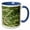 Blue/White, variant on 3drose, Weeds Growing and Shot Up Close in the Wind on Green, 11oz Magic Transforming Mug