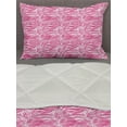 thumbnail image 3 of Zebra Print Comforter & Sham Bedding Set, Striped Zebra Animal Skin Pattern in Vivid Color Fun Art Print, 3 pcs Duvet Set Microfiber Filling Quilt, 5 Sizes, Pink Black, by Ambesonne, 3 of 4