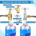 thumbnail image 2 of AC R134A Adapter Quick Coupler Kit, R134a Tank Tap Valve R134a to R22/410a for Air Conditioning Refrigeration System, 2 of 7