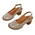 thumbnail image 4 of Apmemiss Liquidation Sandales à Talons Hauts pour Femmes, Mode Décontractée d'Été, Bout Ouvert, Bride à une Ligne, Semelle Épaisse, Offres du Jour, 4 of 4