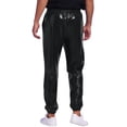 thumbnail image 3 of Pantalones metálicos INSPIRE CHIC para hombres con cintura ajustable, joggers brillantes de lentejuelas 28 negro, 3 of 5