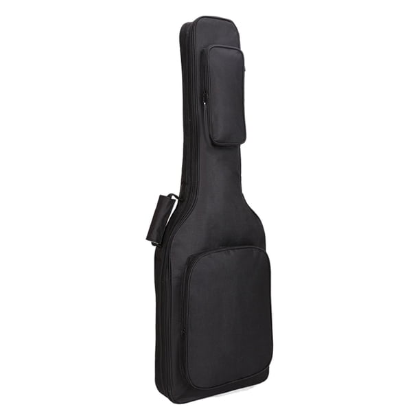 Estuche Oxford para guitarra eléctrica, accesorios para guitarra, con bolsillos, organizador para bajo Negro