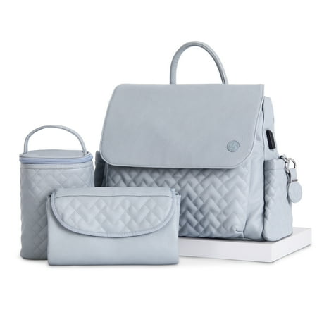 Hannah & Sophia Traveler 4pc Diaper Bag Set, Moonmist Blue