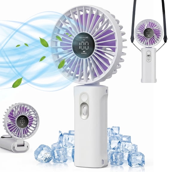 Portable Fan, ATUPEN 3 in 1 Handheld Fan 100 Speeds LED Display for Travel Office Outdoors & Gifts