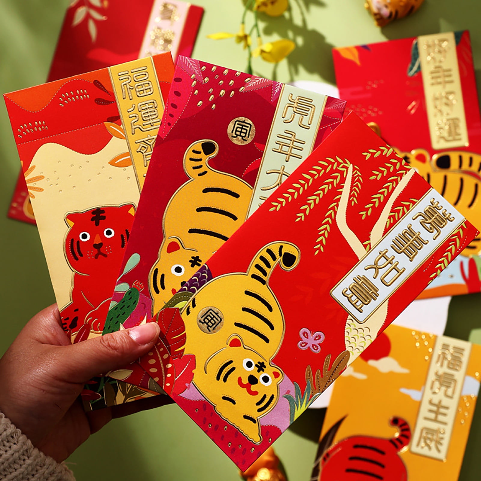 Lucky Money HongBao Pack of 10 Cool Greeting Red Packet Money Envelope 