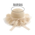 thumbnail image 2 of Girls Straw Sun Hat Cute Summer Wide Brim Sun Protection Beach Hat (Beige One Size), 2 of 4