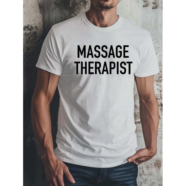 Men's Casual Crew Neck T-Shirt with Slogan Print, Slight Stretch, Regular Fit, Geometric Pattern, Summer Short Sleeve Tee - 150gsm