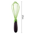 thumbnail image 5 of Opvise Twist Whisk 2-In-1 Collapsible Silicone Coated Steel Wire Ergonomic Design Comfortable Mixing Easy Storage Egg Beater Eggplant, 5 of 7