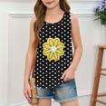 thumbnail image 4 of BRGZLK Girls Tank Top Summer Cute Polka Dots Printed Sleeveless T Shirt For Teen Loose Casual Round Neck Camisole Black 7-8 Years, 4 of 6
