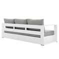 thumbnail image 2 of Modway Tahoe Sofa d'Extérieur pour Patio en Aluminium Enduit de Poudre, Blanc Gris, 2 of 8