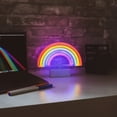 thumbnail image 2 of Isaac Jacobs 6.5 x 8.65 LED Neon Rainbow Tabletop Lamp, White Base; Battery Powered Batteries Not Included, 2 of 4