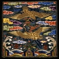 thumbnail image 2 of Unknown 26x26 Gold Ornate Wood Framed with Double Matting Museum Art Print Titled - Pair of Badges (Hyungbae) of the Upper Civil Rank with Two Cranes, 2 of 4