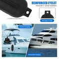 thumbnail image 5 of 10X30 Inch Boat Dock Bumpers 4 Pack, Inflatable PVC Fenders Kit, Includes Inflation Pump and Marine Ropes(Black), 5 of 9