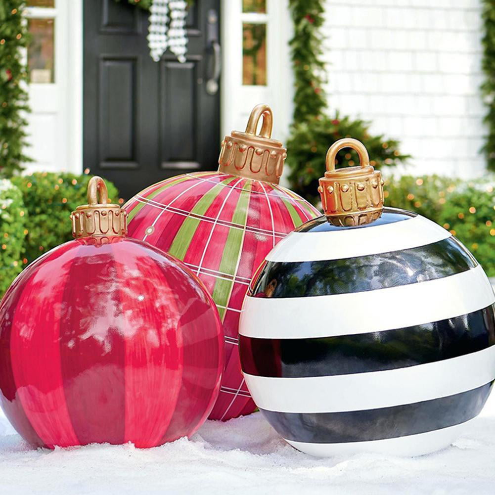 HBTH Outdoor Christmas PVC Inflatable Decorated Ball,Palla Decorata Gonfiabile in PVC di Natale All'Aperto A 