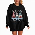 thumbnail image 6 of Towmus Women Christmas Sweatshirts Casual Long Sleeve Fall Funny Gnomies Graphic Pullover Tops, 6 of 7