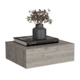 thumbnail image 6 of Floating Nightstand with Rustic Wooden Storage Drawers, Modern Wall Mounted Bedside Table, Wall Storage Decorative Cabinet for Bedroom, Living Room, Student Dormitory, Light Gray, 6 of 7