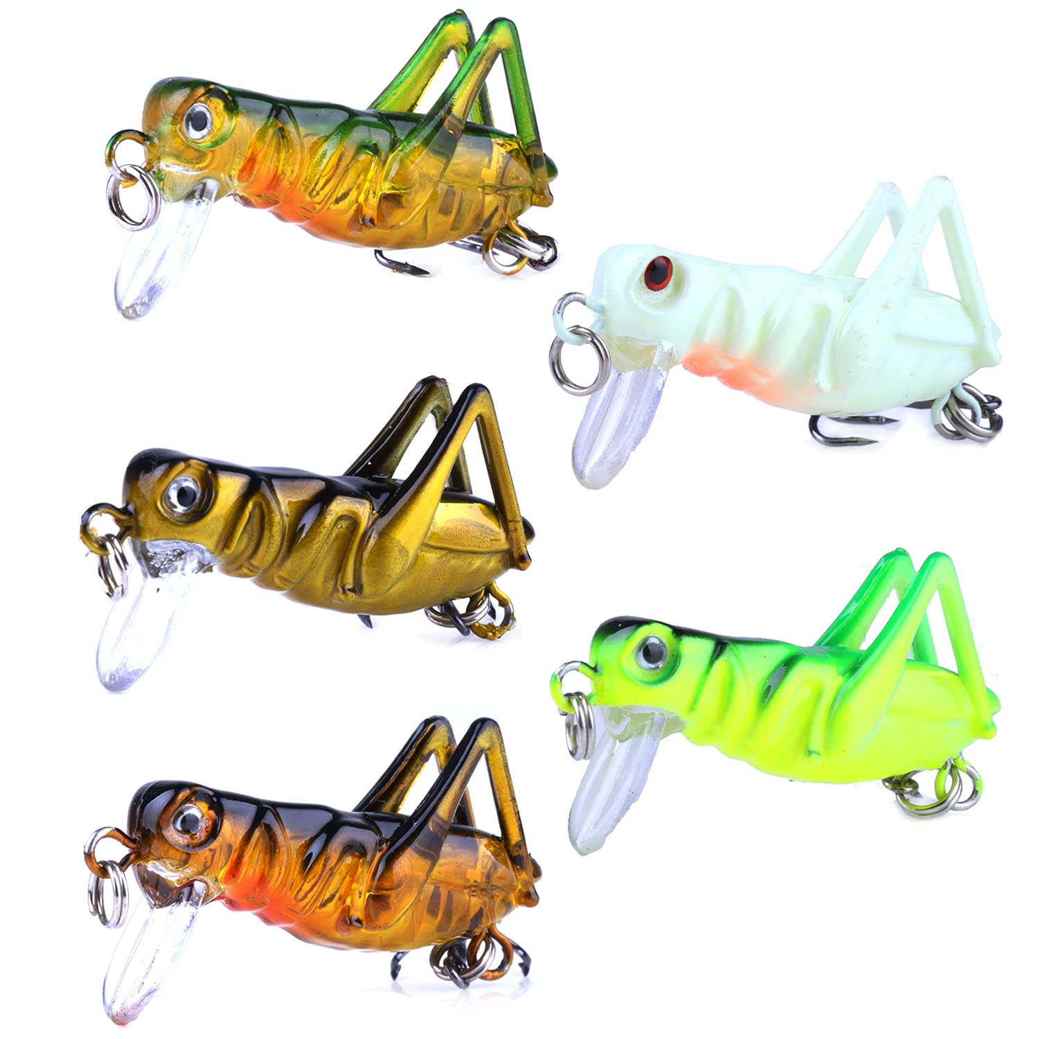 5pcs Crankbait Fishing Lures,Bionic Mini Fishing