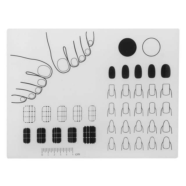 FRCOLOR nail art stamping mat Nail Art Stamping Mat Silicone Workspace Stamping Plate Nail Polish Coloring Practice Pad Nail Sticker Guide Printing Transfer Table Cover Tools Manicure Mat