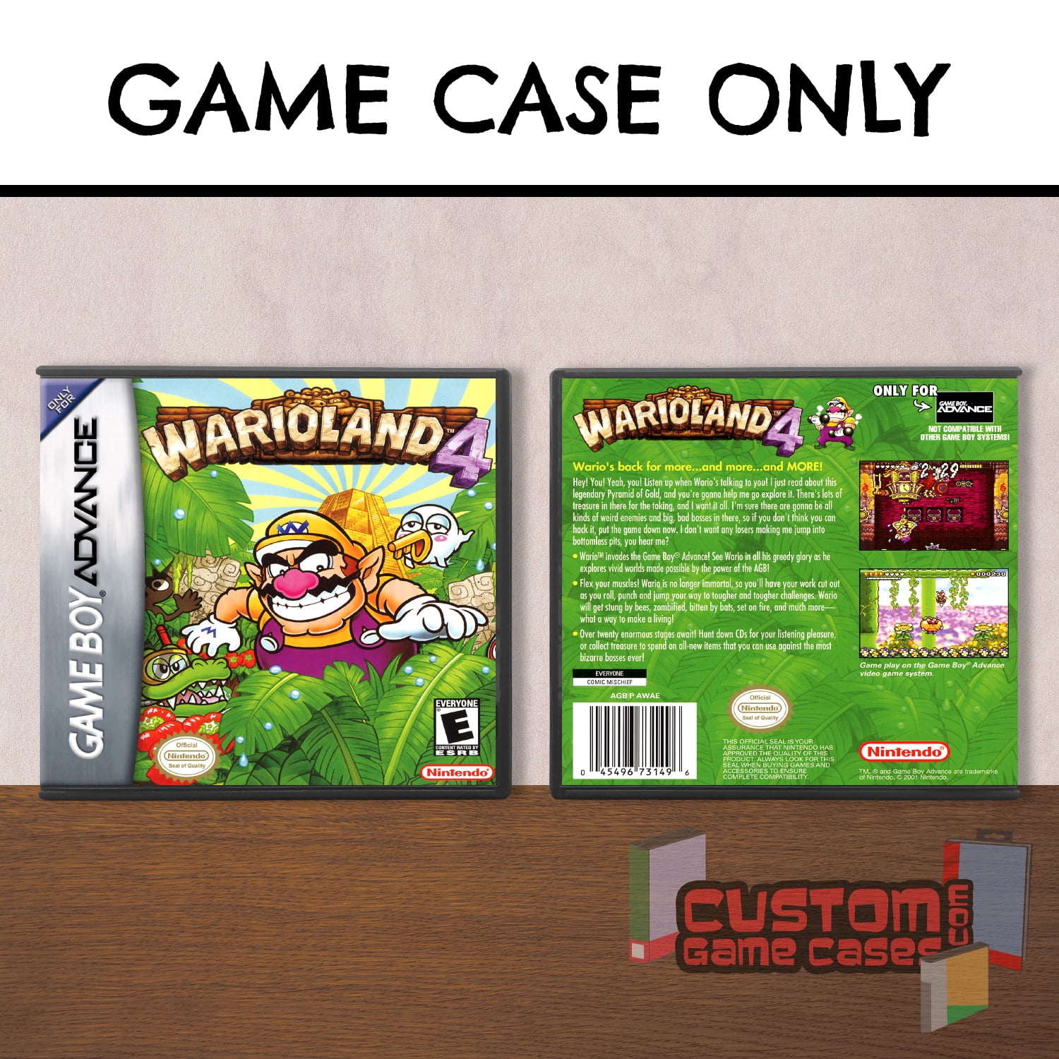 Wario Land 4 (GBA) Game Boy Advance Game Case with Cover