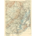 thumbnail image 2 of USGS 12x14 Gold Ornate Wood Framed with Double Matting Museum Art Print Titled - Passaic New Jersey New York Quad - USGS 1905, 2 of 4