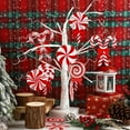 thumbnail image 5 of 36Pcs Christmas Candies Hanging Ornaments, Wooden Candy Tree Ornaments Christmas Candy Cane Tree Decorations for Xmas Holidays New Year Party Indoor Outdoor Decor, Color 1, 5 of 5