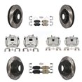 thumbnail image 1 of Transit Auto Front Rear Disc Brake Coated Caliper Drilled Slotted Rotors and Ceramic Pads Kit (10Pc) for Car 2014-2015 Kia Sorento Limited with 3.3L with Red Painted Calipers KCD-100672N, 1 of 2
