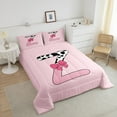 thumbnail image 4 of Erosebridal Letter Initial Z Comforter Sets Queen Size,Kawaii Bow Bedding Queen Comforter Set,Microfiber Reversible Bedding Sets Queen with Comforter,Cow Print Decor,3 Pieces, 4 of 8