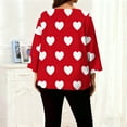 thumbnail image 5 of Atogsazn Women's Plus Size 3/4 Sleeve Blouse Casual Loose Fit Pullover Shirt Lightweight Tops Outfit Tshirt 01-Red XXXL Fashion, 5 of 6