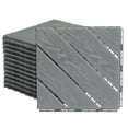 thumbnail image 2 of 27Pcs Plastic Interlocking Deck Tiles, Waterproof Flooring Tiles for Indoor and Outdoor, Patio Floor Decking Tiles for Porch Poolside Balcony Backyard, Dark Grey 11.8"x11.8", 2 of 14