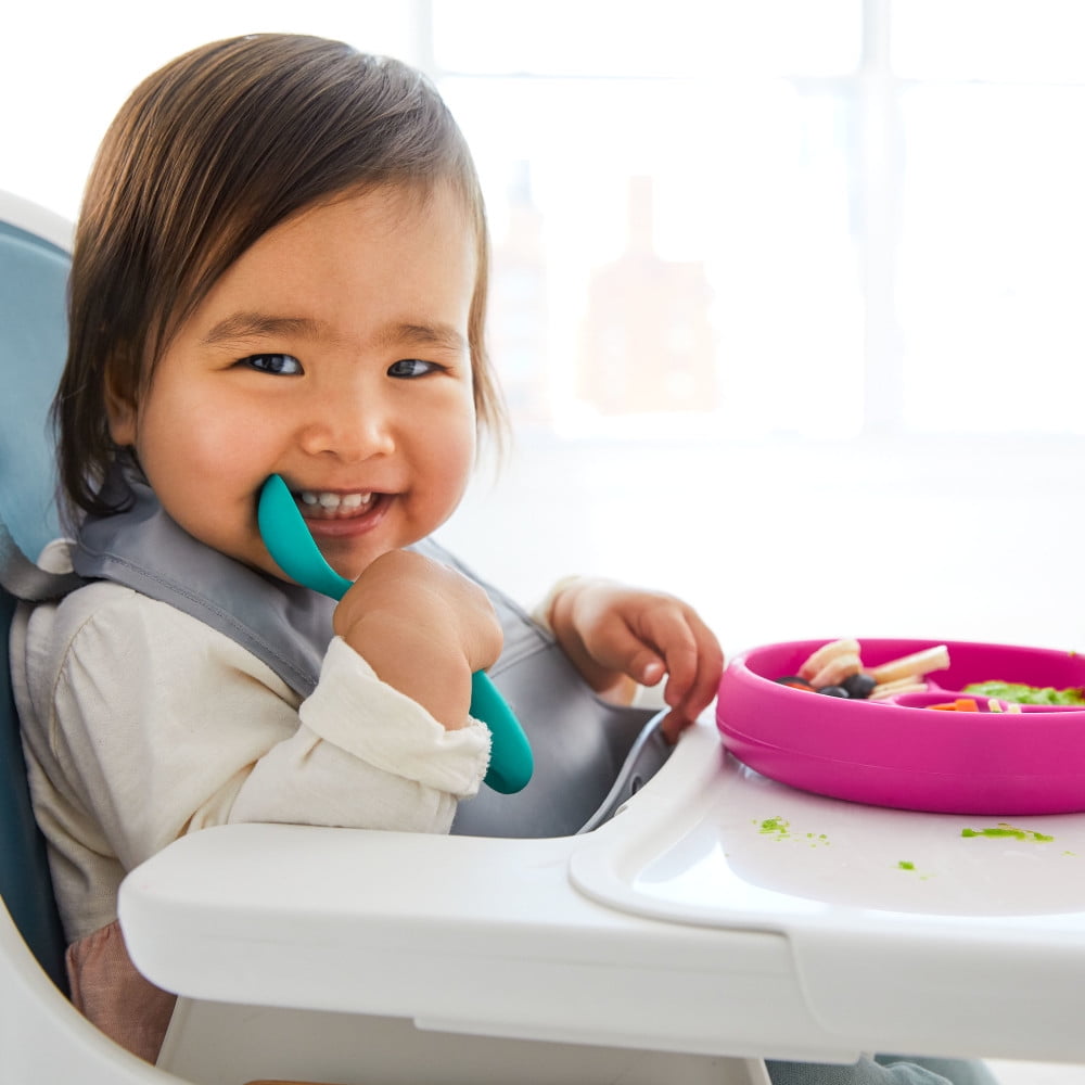 OXO Feeding Spoon Set with Soft Silicone - pink