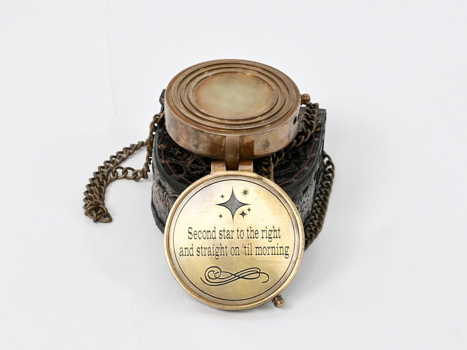 Maritime treasures Instruments Engraved Compass, Customized Brass Compass for Anniversary, Birthday, Graduation Day, Confirmation Gift, Valentine Gift, Parting Gift, Sailor Gift - Peter-Pan